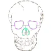 37 in. Halloween Skull Lighted Sign Decoration with LED Lights Sign Decorations