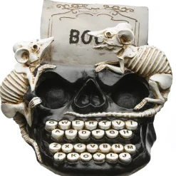 Clearance 8 in. Halloween Skull Shaped Typewriter Decoration Indoor Decorations