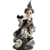 New 10 in. Halloween Spooky Witch on a Broom Decoration Indoor Decorations