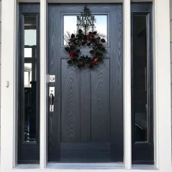 Best 22 in. Halloween Spooky Wreath with Roses, Leaves, Thorny Branch Base Wreaths