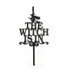 Clearance 18 in. Halloween The Witch Is In Metal Wreath Hanger Wreaths