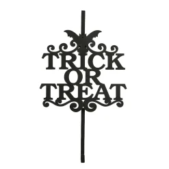 New 19 in. Halloween Trick or Treat Metal Wreath Hanger Wreaths
