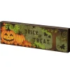 Outlet 4 in. Halloween Trick Or Treat Table Sign Decoration Indoor Decorations