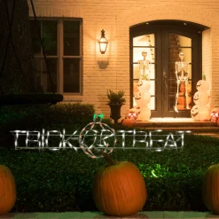 Hot 52 in. Halloween Trick or Treat Lighted Sign Decoration with LED Lights Sign Decorations