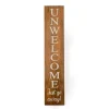 Hot 39 in. Halloween Unwelcome Just Go Away Wooden Hanging Porch Sign Decoration Sign Decorations