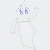 Outlet 51 in. Halloween Waving Ghost Lighted Sign Decoration with LED Lights Sign Decorations