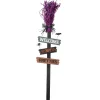 Clearance 33 in. Halloween Welcome My Pretties Witchs Broom Garden Stake Outdoor Decorations