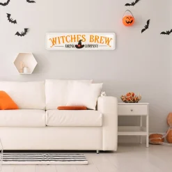 Outlet 31 in. Halloween Witches Brew Drink Company Hanging Wall Decoration Sign Decorations