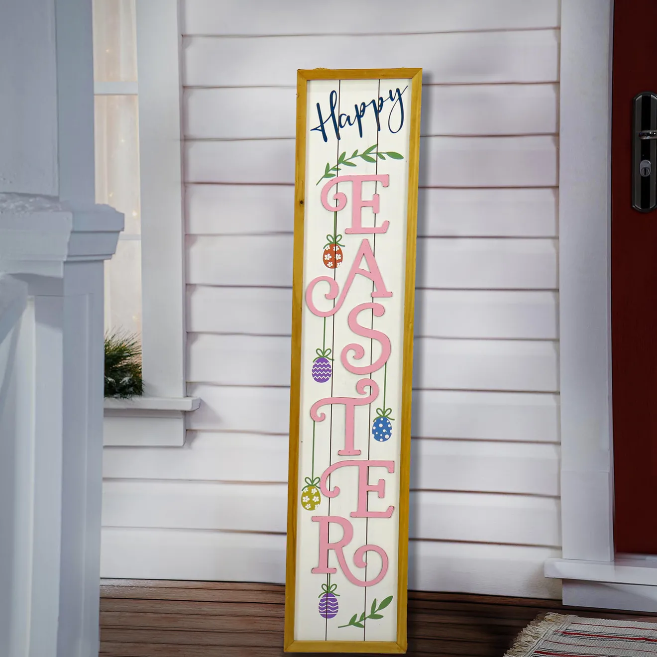 New 43 in. Happy Easter Sign Porch Decoration Outdoor Decorations