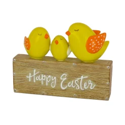 Hot 6 in. Happy Easter Table Decoration Decorated with 3 Chicks Table Decorations