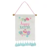 Sale 19 in. Happy Easter with Eggs Hanging Banner Decoration Wall Decorations