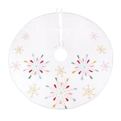 Online 54 in. HGTV Home Collection Embroidered Boho Tree Skirt Tree Skirts & Collars