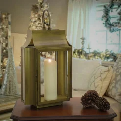 Outlet 22 in. HGTV Home Collection Antique Bronze Lantern, Medium Decorative Accents
