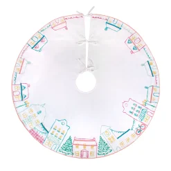 Sale 52 in. HGTV Home Collection Village Scene Tree Skirt Tree Skirts & Collars