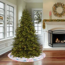 Sale 52 in. HGTV Home Collection Village Scene Tree Skirt Tree Skirts & Collars