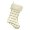 Hot 20 in. HGTV Home Collection Puffy Coat Stocking, White Stockings