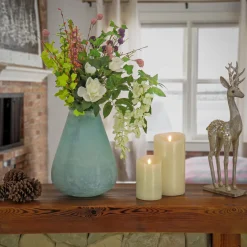 Sale 13 in. HGTV Home Collection Buried Vase, Turquoise Decorative Accents