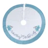 Clearance 52 in. HGTV Home Collection Embroidered Coastal Colors Tree Skirt Tree Skirts & Collars