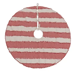 New 48 in. HGTV Home Collection Red White Ric Rac Border Tree Skirt Tree Skirts & Collars