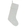 Hot 19 in. HGTV Home Collection Quilted Velvet Stocking, Ivory Stockings