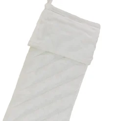 Hot 19 in. HGTV Home Collection Quilted Velvet Stocking, Ivory Stockings