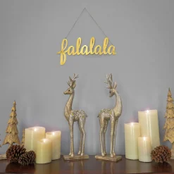 19 in. HGTV Home Collection Falalala Metal Wall Decoration Decorative Accents