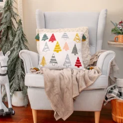 New 18 in. HGTV Home Collection Evergreen Forest Christmas Pillow Pillows & Throws