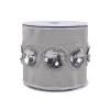 Clearance 4 in. HGTV Home Collection Sequin Beaded Taffeta Ribbon, Gray Tree Ribbons