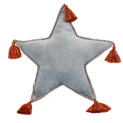 Clearance 16 in. HGTV Home Collection Star Shape Pillow, Light Blue Pillows & Throws