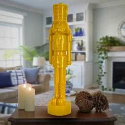 Hot 24 in. HGTV Home Collection Nutcracker Christmas Decor, Yellow Decorative Accents