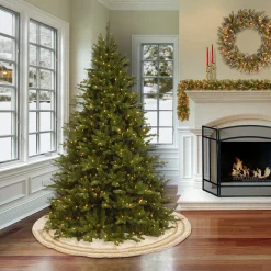 Hot 52 in. HGTV Home Collection Fringe Detail Tree Skirt, Off White Tree Skirts & Collars