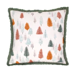 Sale 18 in. HGTV Home Collection Whimsical Forest Christmas Pillow Pillows & Throws