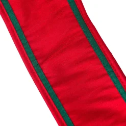 Online 3 in. HGTV Home Collection Dupioni Double-Sided Ribbon, Red & Green Tree Ribbons