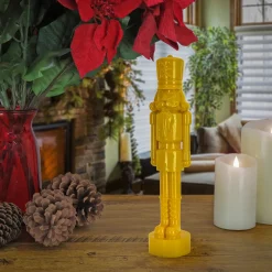 Sale 12 in. HGTV Home Collection Nutcracker Christmas Decor, Yellow Decorative Accents