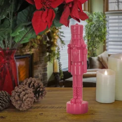 Online 12 in. HGTV Home Collection Nutcracker Christmas Decor, Pink Decorative Accents