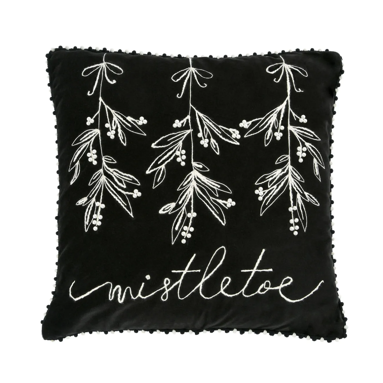 Hot 18 in. HGTV Home Collection Mistletoe Pillow Pillows & Throws