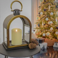 Clearance 18 in. HGTV Home Collection Antique Bronze Dome Lantern, Small Decorative Accents
