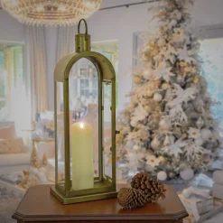 New 22 in. HGTV Home Collection Antique Bronze Arched Lantern, Medium Decorative Accents