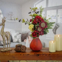 Hot 9 in. HGTV Home Collection Buried Vase, Rust Decorative Accents