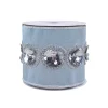 Online 4 in. HGTV Home Collection Sequin Beaded Taffeta Ribbon, Blue Tree Ribbons