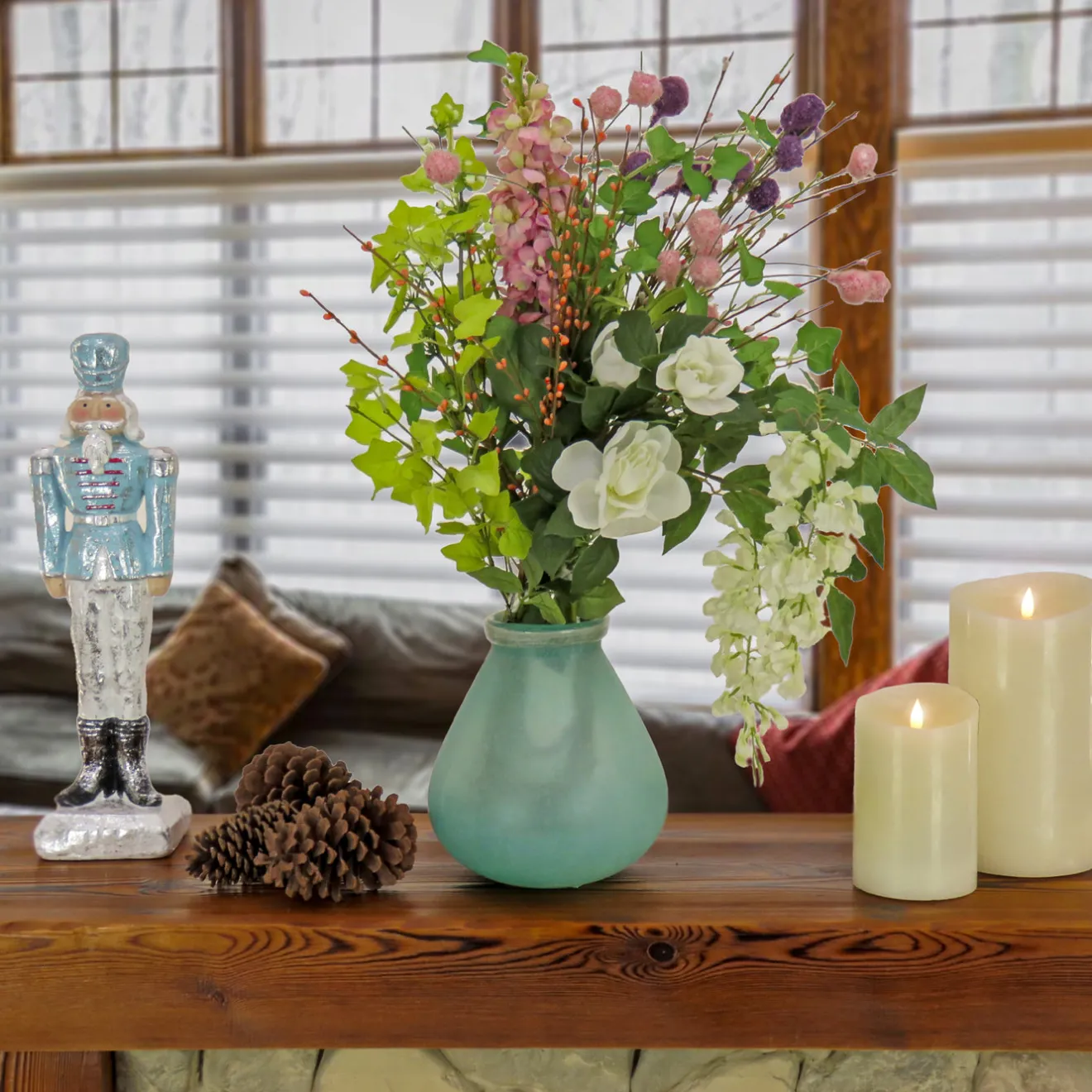 Best 9 in. HGTV Home Collection Buried Vase, Turquoise Decorative Accents