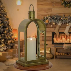 Hot 16 in. HGTV Home Collection Antique Bronze Arched Lantern, Small Decorative Accents