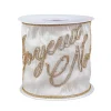 Online 4 in. HGTV Home Collection Dupioni Embroidered Joyuex Noel Ribbon Tree Ribbons