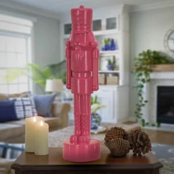 Hot 24 in. HGTV Home Collection Nutcracker Christmas Decor, Pink Decorative Accents