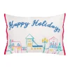Best 20 in. HGTV Home Collection Embroidered Happy Holidays Pillow Pillows & Throws