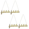 Best 9 in. HGTV Home Collection Falalala Metal Ornament Set Tree Ornaments