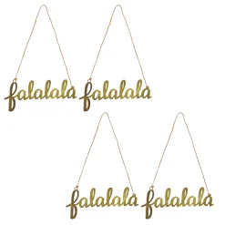 Best 9 in. HGTV Home Collection Falalala Metal Ornament Set Tree Ornaments