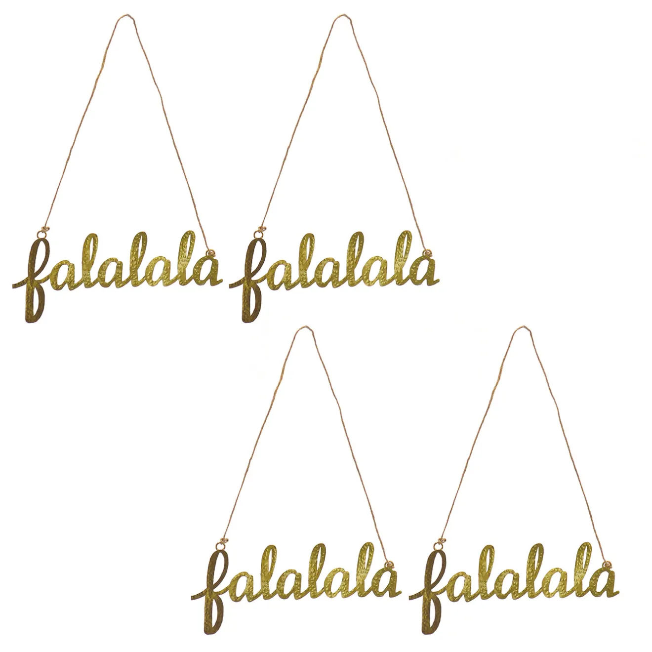 Best 9 in. HGTV Home Collection Falalala Metal Ornament Set Tree Ornaments