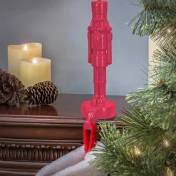 Online 10 in. HGTV Home Collection Resin Nut Cracker- Pink Stocking Holder Decorative Accents