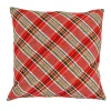 Clearance 24 in. HGTV Home Collection Bias Cut Red Plaid Pillow Pillows & Throws
